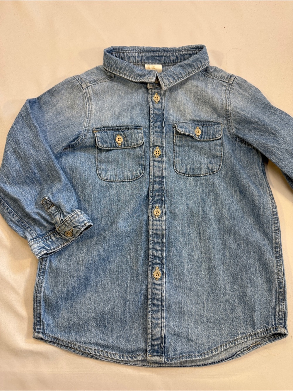 H&M Kids Light Blue Denim Button-Down Shirt